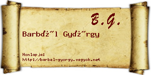 Barbél György névjegykártya